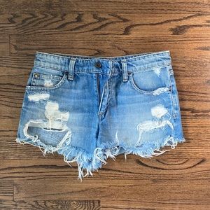 Joes Jeans Denim Shorts - size 25 - lots of distressing